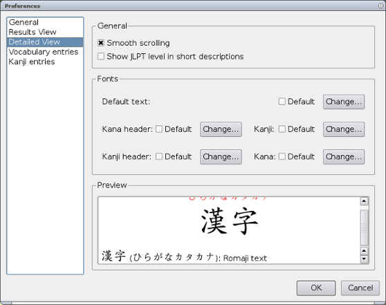 Detailed View Preferences